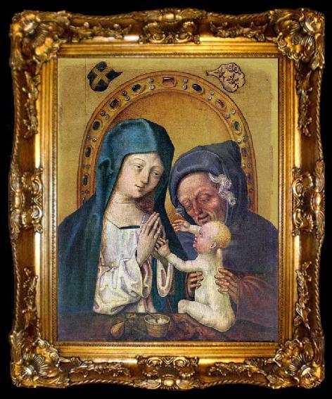 framed  MASTER of the St. Bartholomew Altar The Holy Family, ta009-2